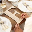 Model Writing on Personalised Wooden Wedding Letter