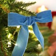 Blue Velvet Bow Hanging Decoration