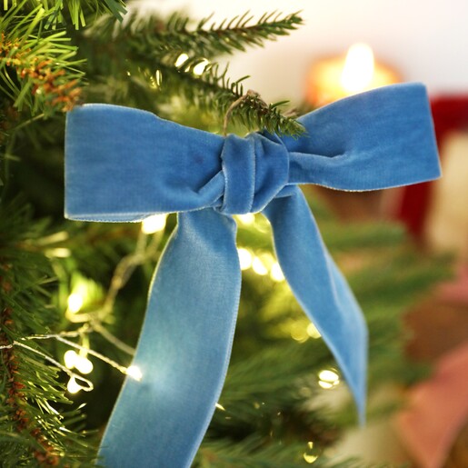 navy velvet bows for christmas tree