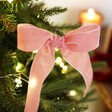 Pink Velvet Bow Hanging Decoration