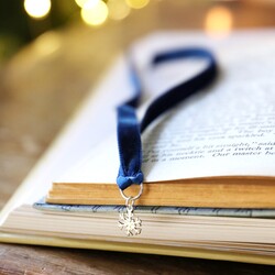 Snowflake Charm Ribbon Bookmark