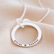 Personalised Sterling Silver Family Hoop Necklace with Swarovski Crystal From Lisa Angel