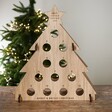Front of Empty Personalised Wooden Christmas Tree Beer Advent