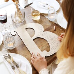 Personalised Large Wooden Wedding Letter