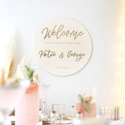 Personalised Large Wooden Welcome Sign