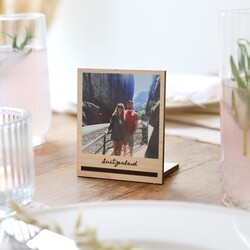 Personalised Polaroid Photo Wooden Wedding Centrepiece