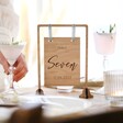 Engraved Personalised Wooden Hanging Wedding Table Number