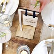 UK Made and Engraved Personalised Wooden Standing Wedding Table Number