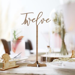 Personalised Wooden Table Number