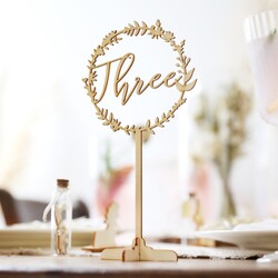 Personalised Wooden Floral Wreath Table Decoration