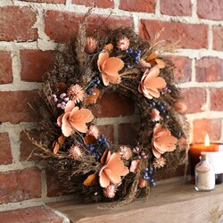 Autumnal Dried Flower Wreath