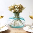 Flower Filled Short Round Recycled Glass Vase, 22cm