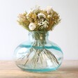 Thick Short Round Recycled Glass Vase, 22cm