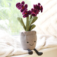 Lisa Angel Jellycat Amuseable Purple Orchid Pot Soft Toy