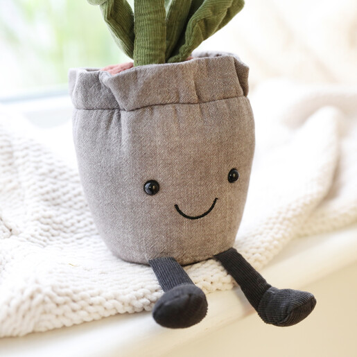 Adults Jellycat Amuseable Purple Orchid Pot Soft Toy