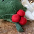 Close Up of Jellycat Amuseable Holly Leaf Soft Toy