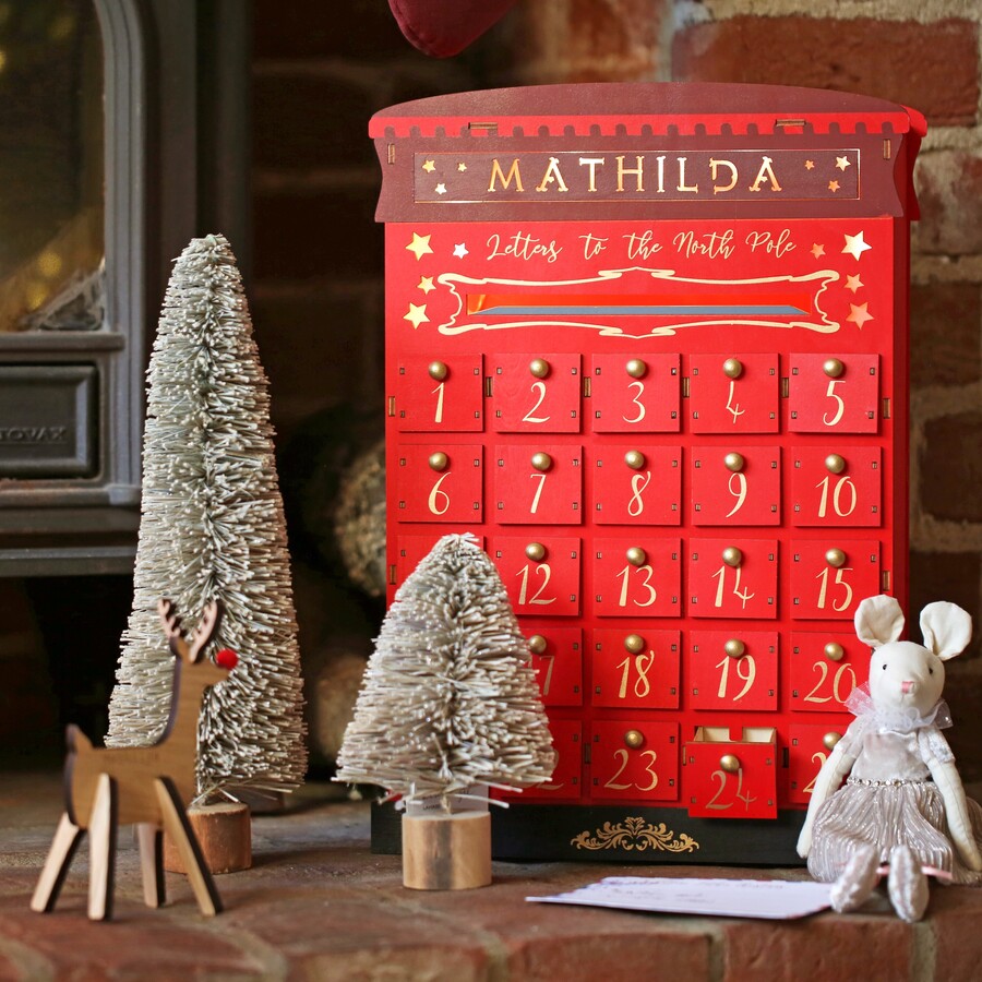 Personalised Postbox Advent Calendar Lisa Angel