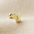 Lisa Angel Single Gold Sterling Silver Butterfly Barbell Earring