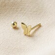 Single Gold Sterling Silver Butterfly Barbell Earring Components