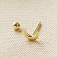 Single Gold Sterling Silver Moon Barbell Earring Components