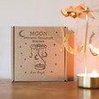 Moon Tealight Spinner in Gold with Packaging