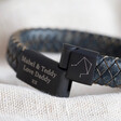 Clasp of Men's Personalised Constellation Woven Leather Bracelet Perfect For Father's Day From Lisa Angel