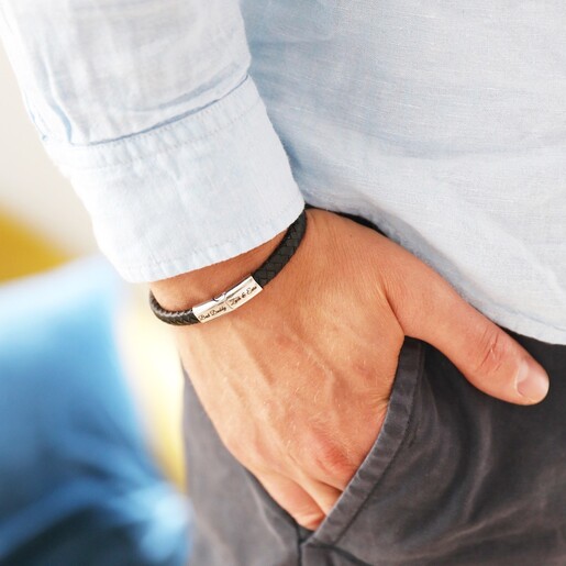 Men Bracelets - Personalized mens Bracelet for husband, boyfriend - Nadin  Art Design - Personalized Jewelry