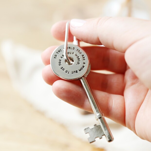 Meaningful Words Mum Keyring in Silver