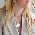 Model Wearing Meaningful Words Mum Pendant Necklace