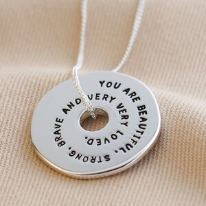 Meaningful Words You Are Beautiful Pendant Necklace