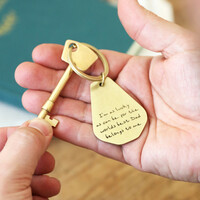 Personalised Father's Day 'Your Handwriting' Antiqued Brass Keyring