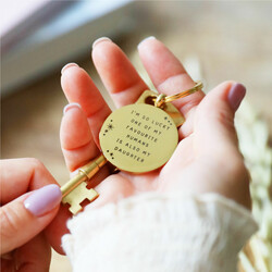 Personalised Message Stainless Steel Disc Keyring