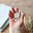 Small Engraved Personalised Message Stainless Steel Disc Keyring