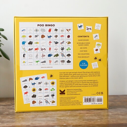 Back of Poo Bingo Board Game