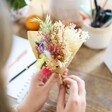 Personalised Teacher Token Dried Flower Posy Pastel Colourway From Lisa Angel