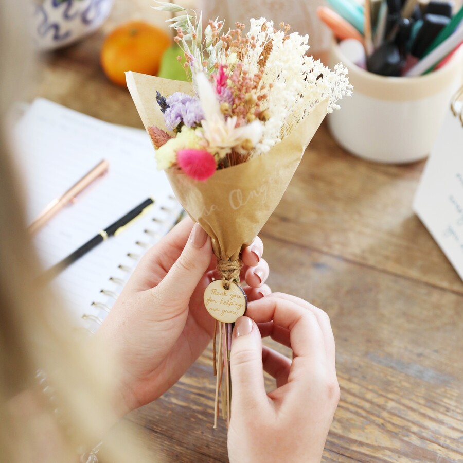 Personalised Teachers Dried Flower Posy | Lisa Angel