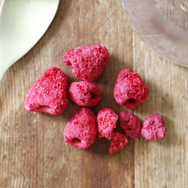 Dried Raspberries Drink Garnish