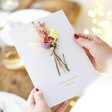 Personalised Foil Dried Flower Greeting Card Pastel