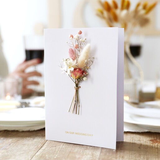 Personalised Foil Dried Flower Greetings Card | Lisa Angel