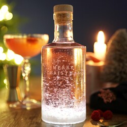 Personalised Light Up Snow Globe 500ml Bottle of Gin