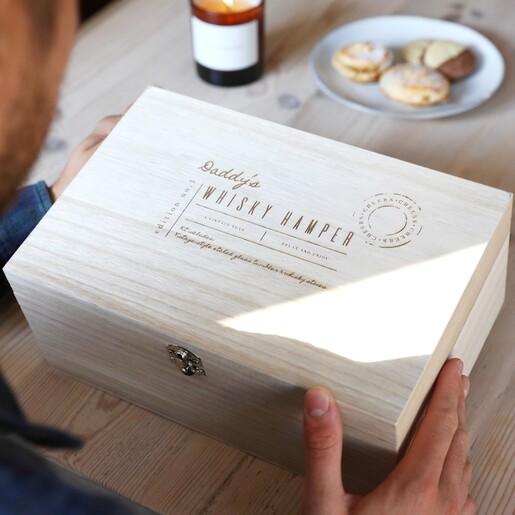 Whisky Hamper Box Outside of Personalised Whisky Tumbler & Coaster Hamper