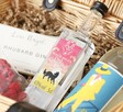 Inside Build Your Own Gin and Tonic Wicker Gift Hamper