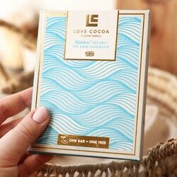 Love Cocoa Maldon Sea Salt 70% Dark Chocolate Bar