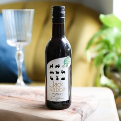Small Bottle of Jack Rabbit Merlot Red Wine