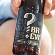Bottle of Curious Brew British Lager Beer at Lisa Angel