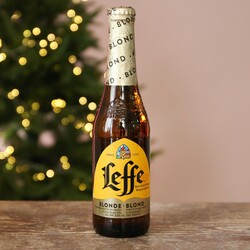 Bottle of Leffe Blonde Belgian Lager Beer
