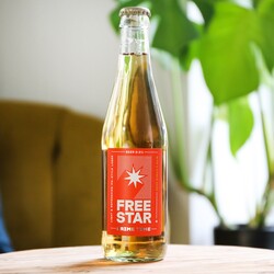 Bottle of Free Star Non-Alcoholic Lager