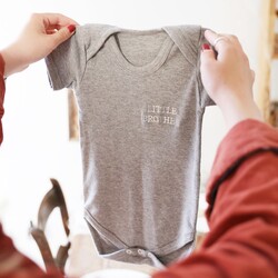 Personalised Embroidered Sibling Short Sleeved Babygrow