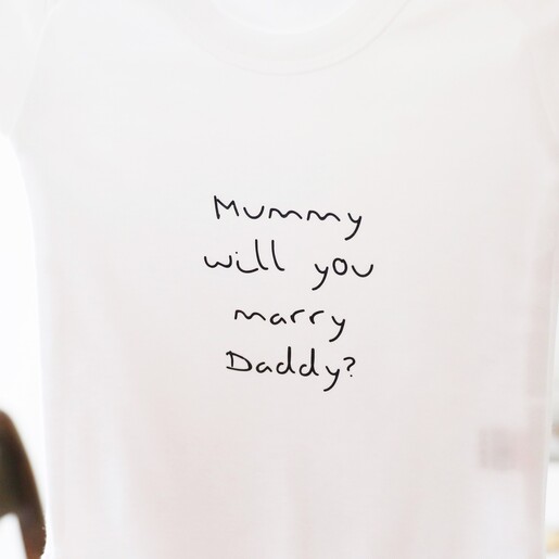 Personalised Proposal Short Sleeved Babygrow