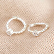 Ladies' Sterling Silver Crystal Huggie Hoop Earrings